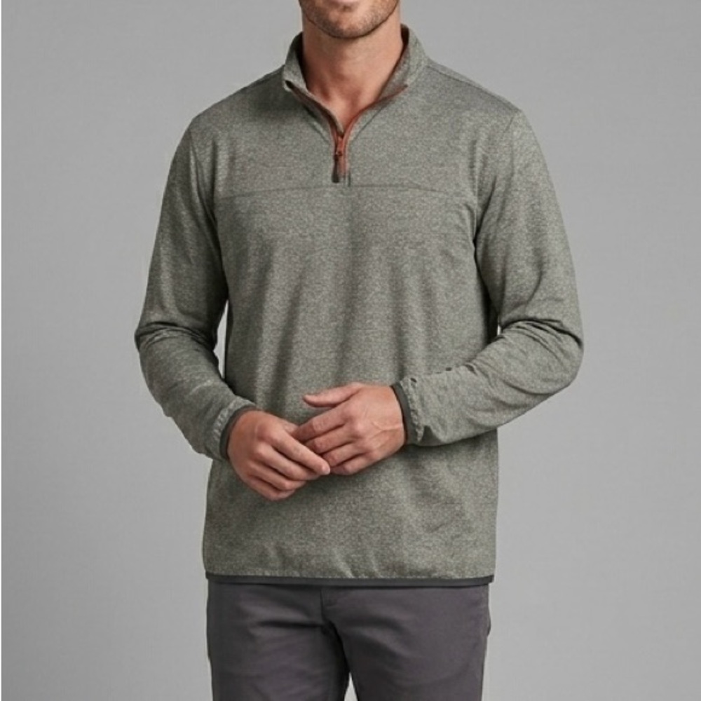 Marsh‎ Wear Gray Quarter-Zip Jacket size XL